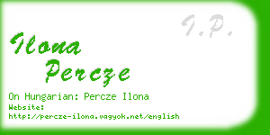 ilona percze business card